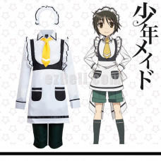New! Shōnen Shonen Maid Chihiro Komiya Maid Servant Cosplay Costume 
